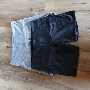 Set Of 2 Bike Shorts Black And Gray